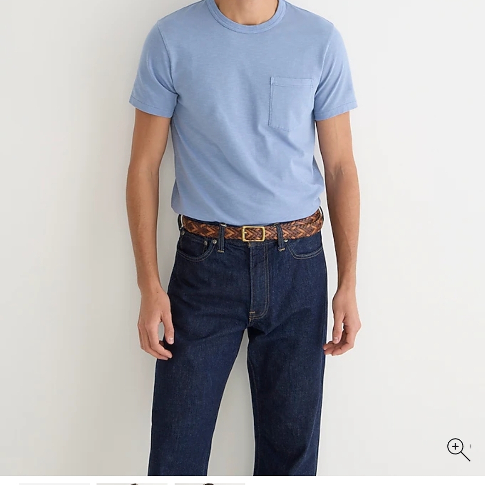 J. Crew Garment-Dyed Blue T-Shirt In Tie-Die Blue SZ M